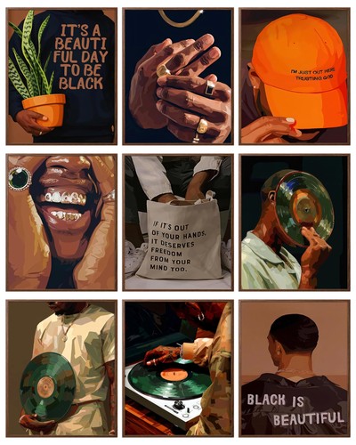 Black culture wall - black,