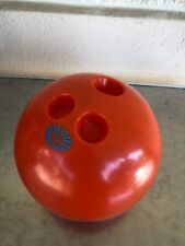 ANCIEN SEAU A GLACONS BOULE DE BOWLING ORANGE VINTAGE 1970 SEVENTIES