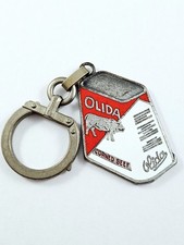 PORTE-CLES - Augis - CORNED BEEF OLIDA - Levallois - MÉTAL ÉMAILLÉ Vintage 1960s