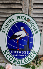 ANCIENNE PLAQUE EMAILLEE PUBLICITAIRE LA POTASSE