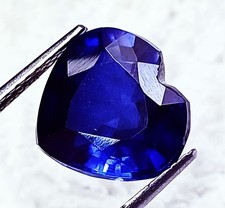 Tanzanite Bleue Naturelle 9,00 Ct Forme Cœur Pierre Précieuse Avec Certificat