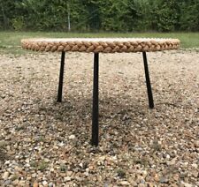 table basse audoux minet 1950 frida minet raphia corde tressé mid century 50