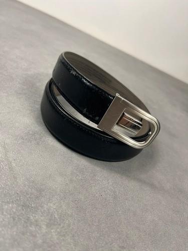 Ceinture cuir noir doublé