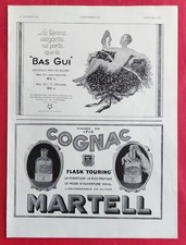 4 x Publicité Presse: Cognac MARTELL Bas GUI  ROYAL Portable Montre DUNHILL 1930