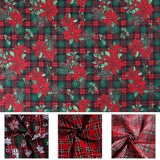 Nappe En Coton À Motif De Noël Rouge Écossais Étoile