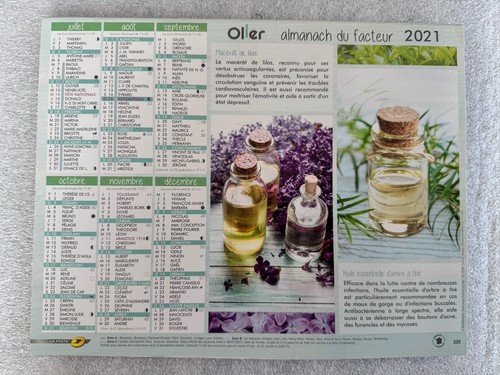 Almanach facteur 2021 oller - du,