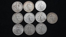 Francs Argent : Lot de 10 x 50