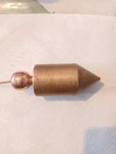 fil à plomb ancien bronze 825 grs 11.5 cms / 4.5 cms encore utilisable 