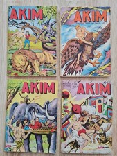 BD AKIM N°107 (1963), N°111, N°113, N°115 (1964)TBE Dessins A. Pedrazza superbes