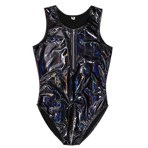 Homme brillant simili - simili, cuir