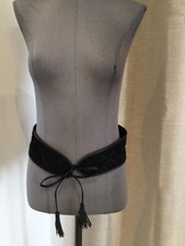 Superbe ceinture cuir et daim noir Bottega Veneta 36/38 Tbe authentique 