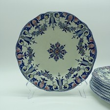 8 Assiettes Plates Faïence De