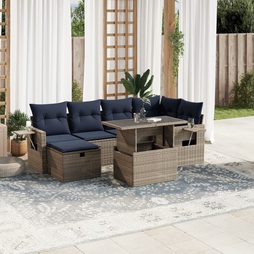 Salon jardin avec coussins - jardin,