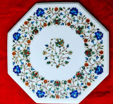 18 " Marbre Blanc Table Top