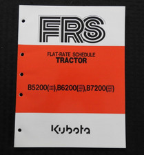 1983-1990 Véritable KUBOTA B5200 B6200 B7200 Tracteur Plat Taux Annexe Manuel