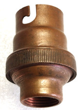 Douille B22 Pas de 16 en Cuivre et Porcelaine TBE