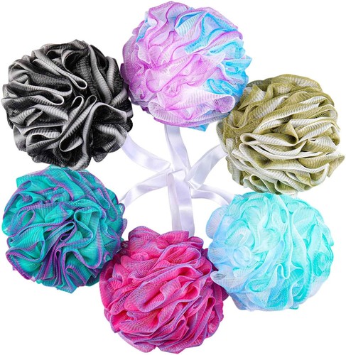 Pack large loofah shower - 6,