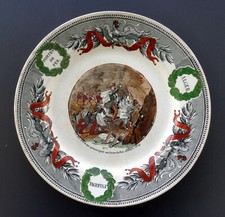 Assiette historiée polychrome