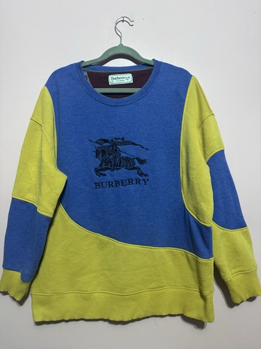 Pull burberry bleu jaune - burberry, et