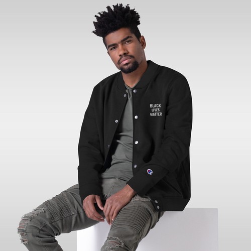 Black lives matter embroidered - black,