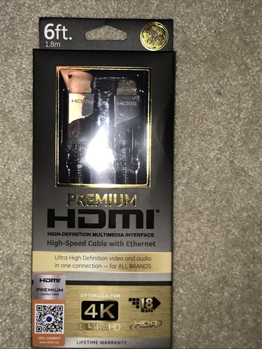 6ft hdmi cable with - hdmi,