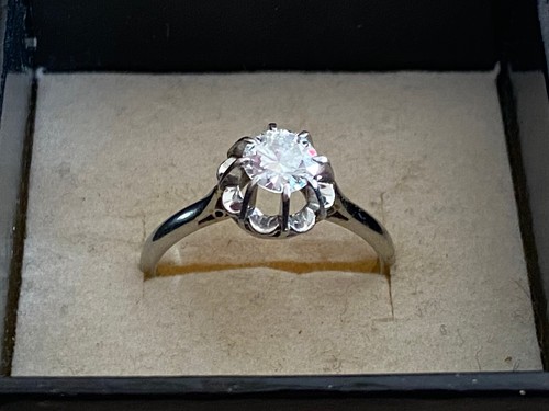 Bague solitaire gris - gris, &