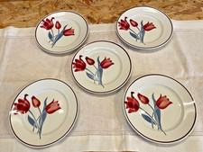 Lot#2 de 5 assiettes à dessert Moulin des loups Orchies Simone Excellent état