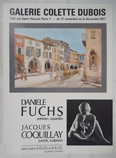 [AFFICHE D'ART] Daniele FUCHS & Jacques COQUILLAY : Ville #Galerie, #Paris, 1977