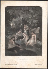 1850 Rare eau-forte gravure