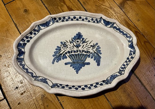 Plat ancien faïence - ancien, en