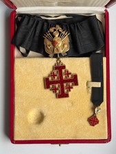 ITALIE VATICAN ORDRE DU SAINT SÉPULCRE BIJOU DE COMMANDEUR AVEC MINIATURE