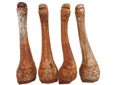 LOT DE 4 PIEDS EN FONTE ANCIEN