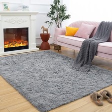 Tapis Salon Shaggy Descente de lit Chambre Grande Taille Tapis Moelleux Carpe...