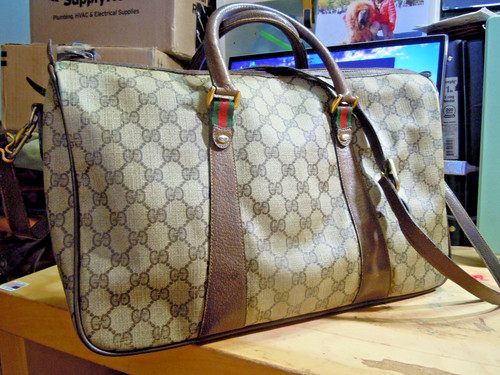 Vtg gucci shopper boston bag - gucci,