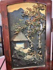 Paravent en bois laqué circa