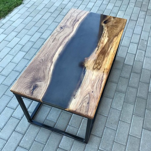 Table bois époxy - table,