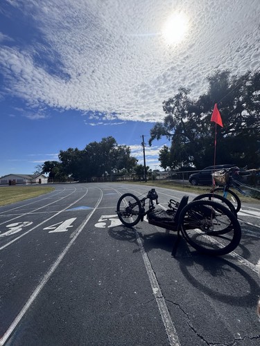 Adaptive hand bike with - adaptive, assist