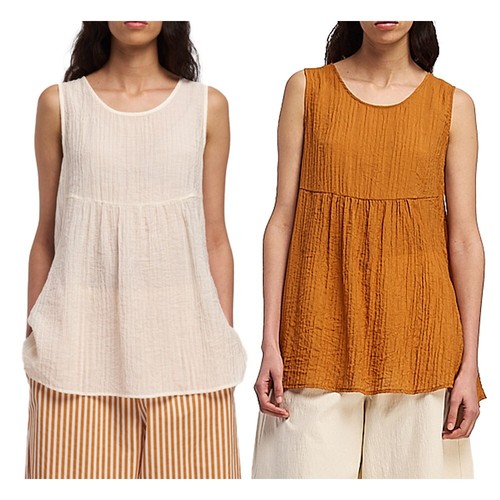 Top femme svasé tissu - svasé, en