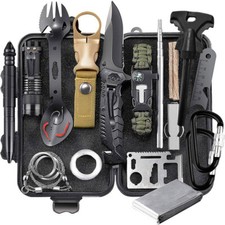 Kit d'équipement de survie d'urgence filtre extérieur tactique randonnée Camping
