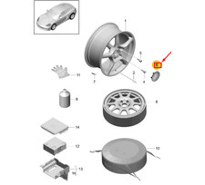 Cache-moyeu de roue PORSCHE