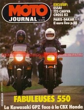 MOTO JOURNAL  579 Essai HONDA CBX 550 F2 KAWASAKI GPZ CAGIVA 125 WMX HIRO ATC