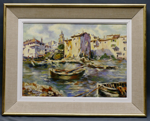 Huile sur toile signé cordon - sur,