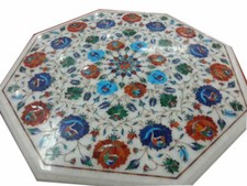 24 " Marbre Blanc Café Table