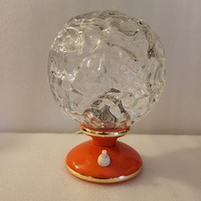 Lampe globe orange space age, Allemagne 1960-70