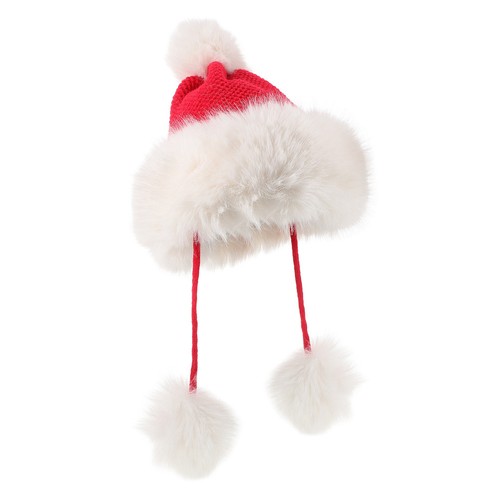 Bonnet tricoté rouge pour