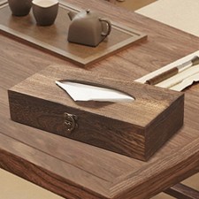 Boîte à mouchoirs en bois