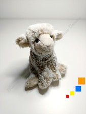 Peluche/Doudou Petit Mouton/Agneau Beige Blanc Chiné 15cm Assis - Dani Créations