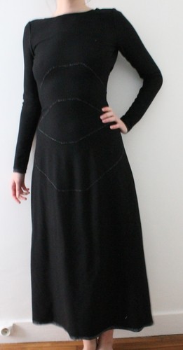 Alaïa robe noire liserés - alaïa,