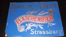RARE ANCIEN CARTON BIERE BRASSERIE  FREYSZ FLASCHENBIER STRASSBURG ALSACE