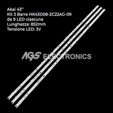 KIT 3 BARRES 8 BANDES TV LED